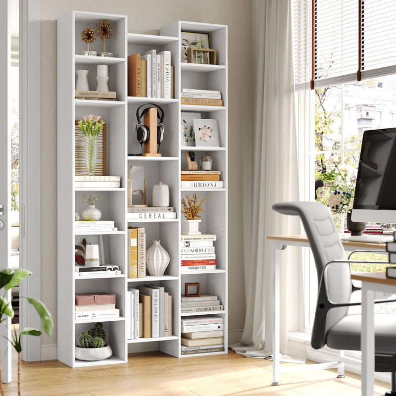 レビュー高評価商品 Wade Logan® Media Bookcase, Cube 8-Tier 71.3''H Beetner 木製ラック・ウッドラック